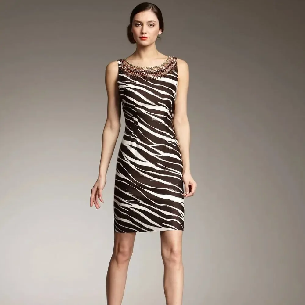 Kate Spade Joselle Zebra Stripe Embellished Dress 2